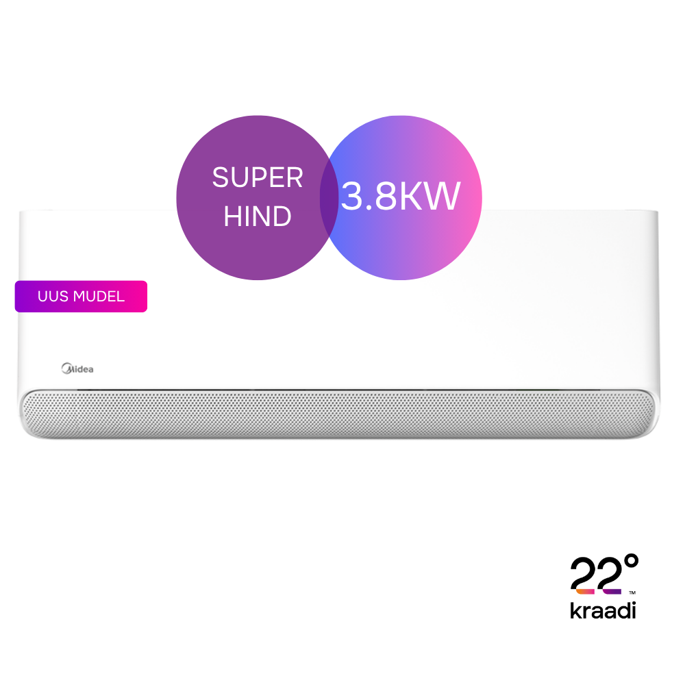 midea breezeless 3,8 õhksoojuspump väiksele majale suvilale